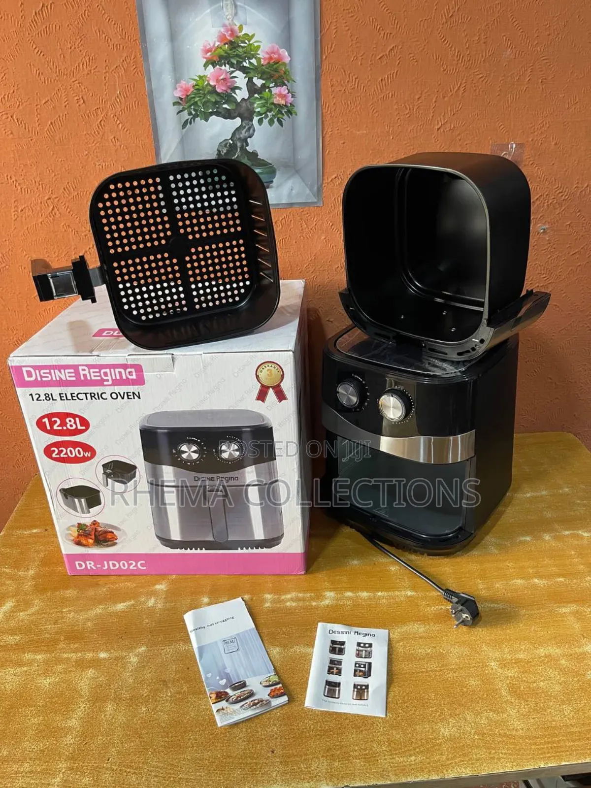 12.8L Electric Air Fryer/Oven With Two Operational Knobs