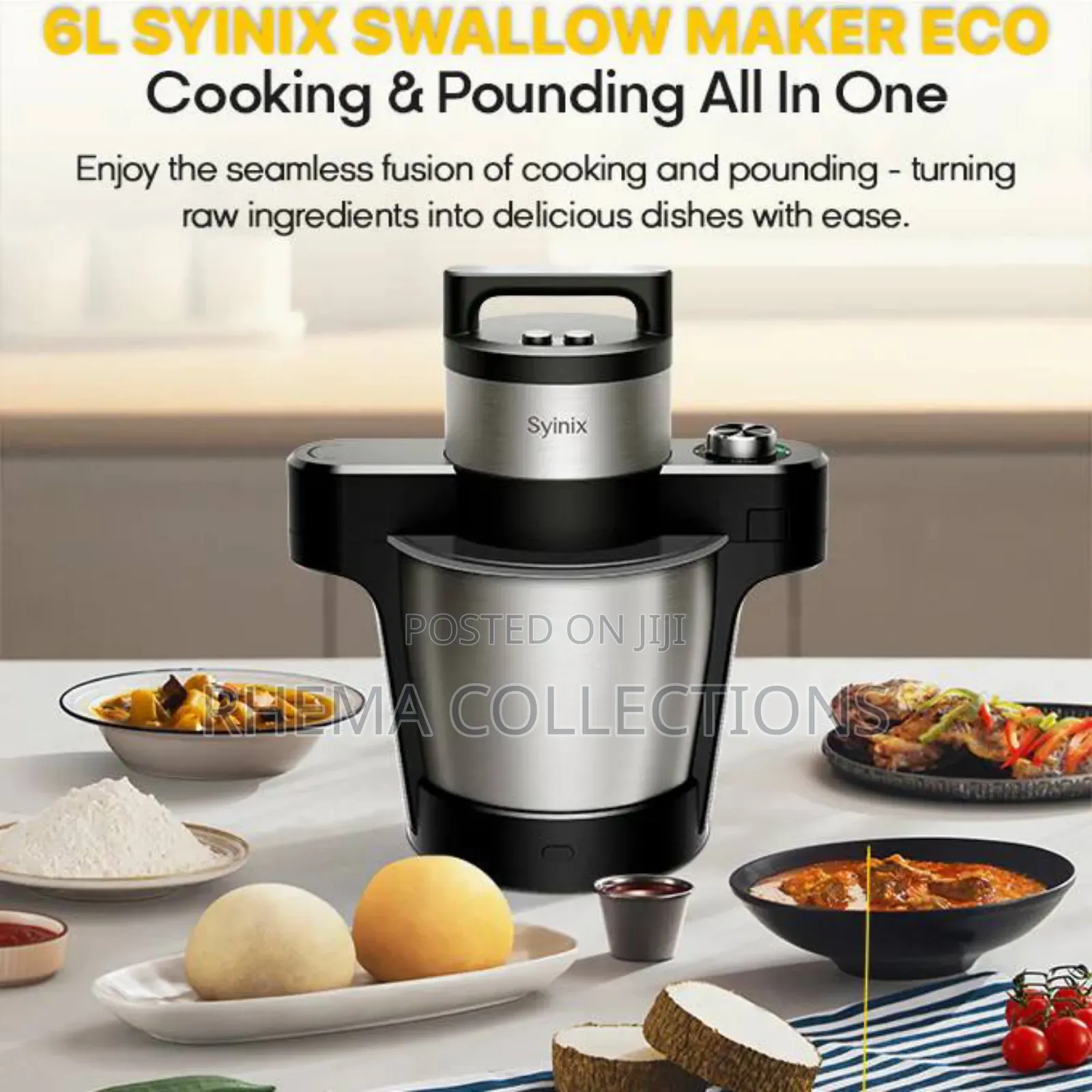 6l Syinix Multifunctional Cooking Pounding Swallow Maker Ec