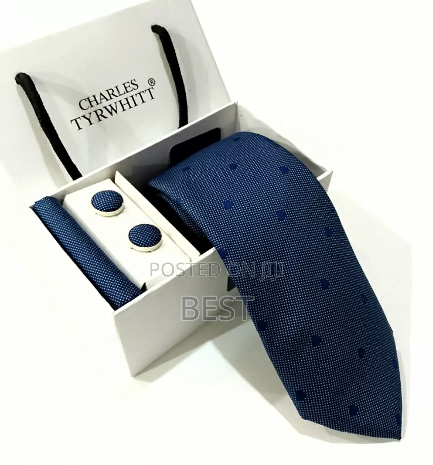 Complete Set Neck Ties With Cufflinks Aand Pocket Square*