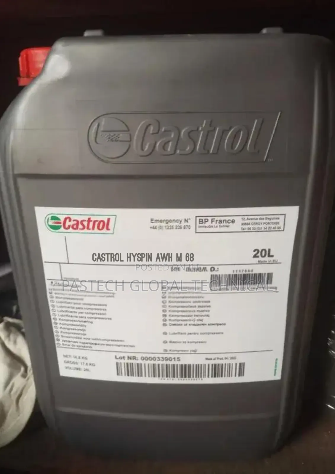 Castrol Awh M 68 Gear Oil