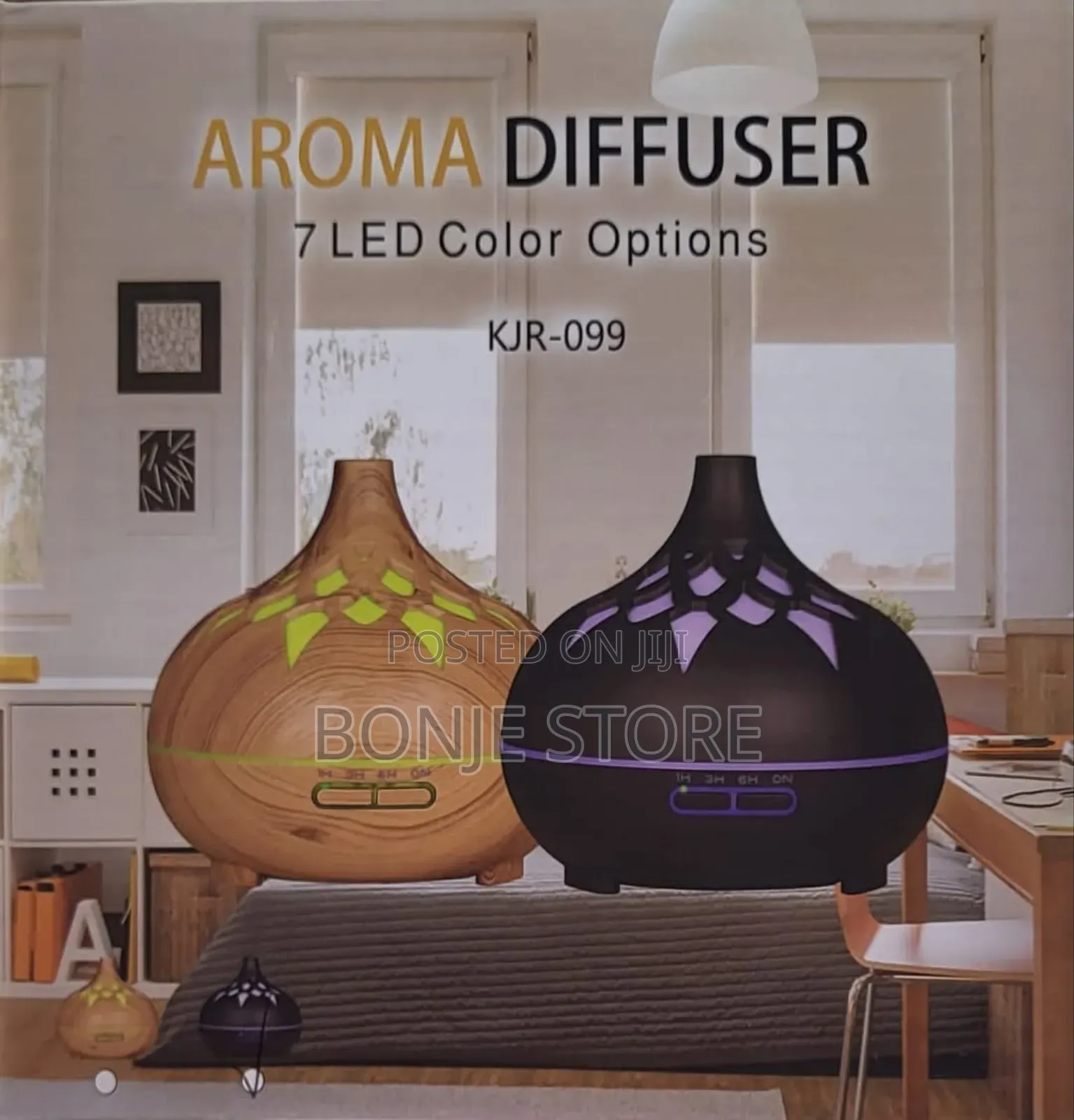 Diffuser Humidifier With 7 LED LIGHT - 500ml + 1 Free Oil