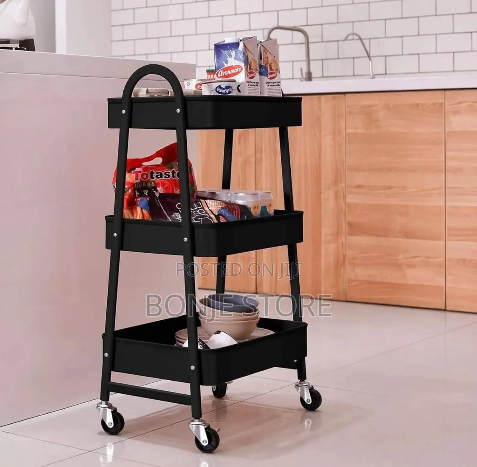 3 Layer Metal Multipurpose Trolley