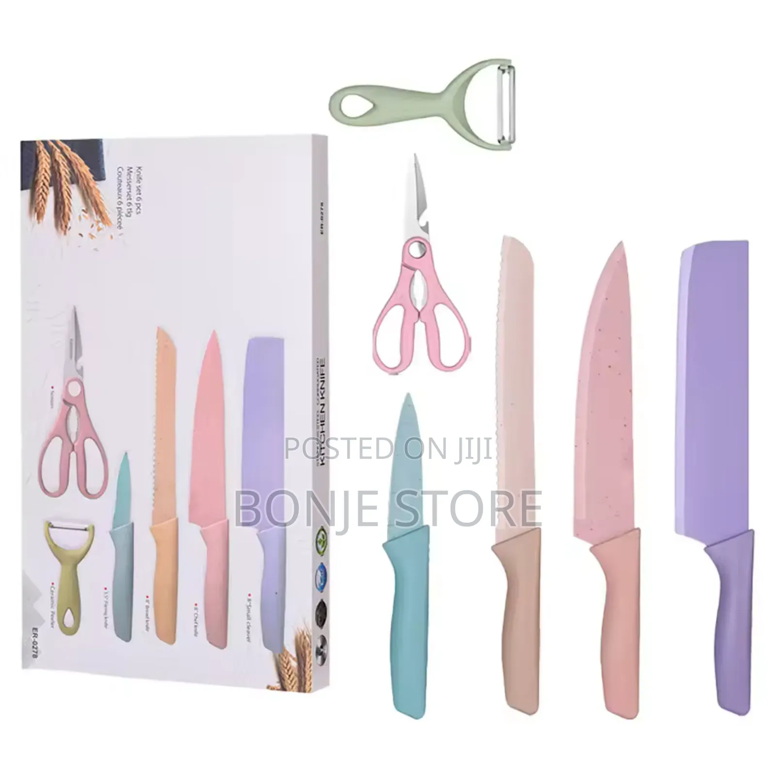 Corrugated Kitchen Knife Set - 6 Pieces