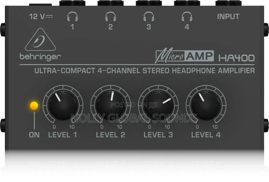 Behringer Microamp HA400 4-Channel Headphone Amplifier.