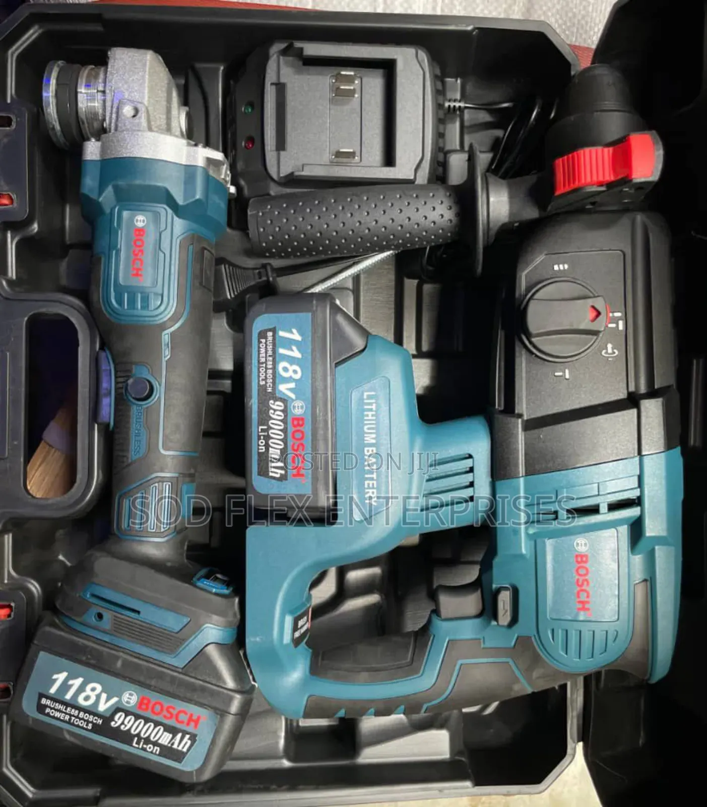 118v Bosch Mini Combo Angle Grinder And Hammer Drill
