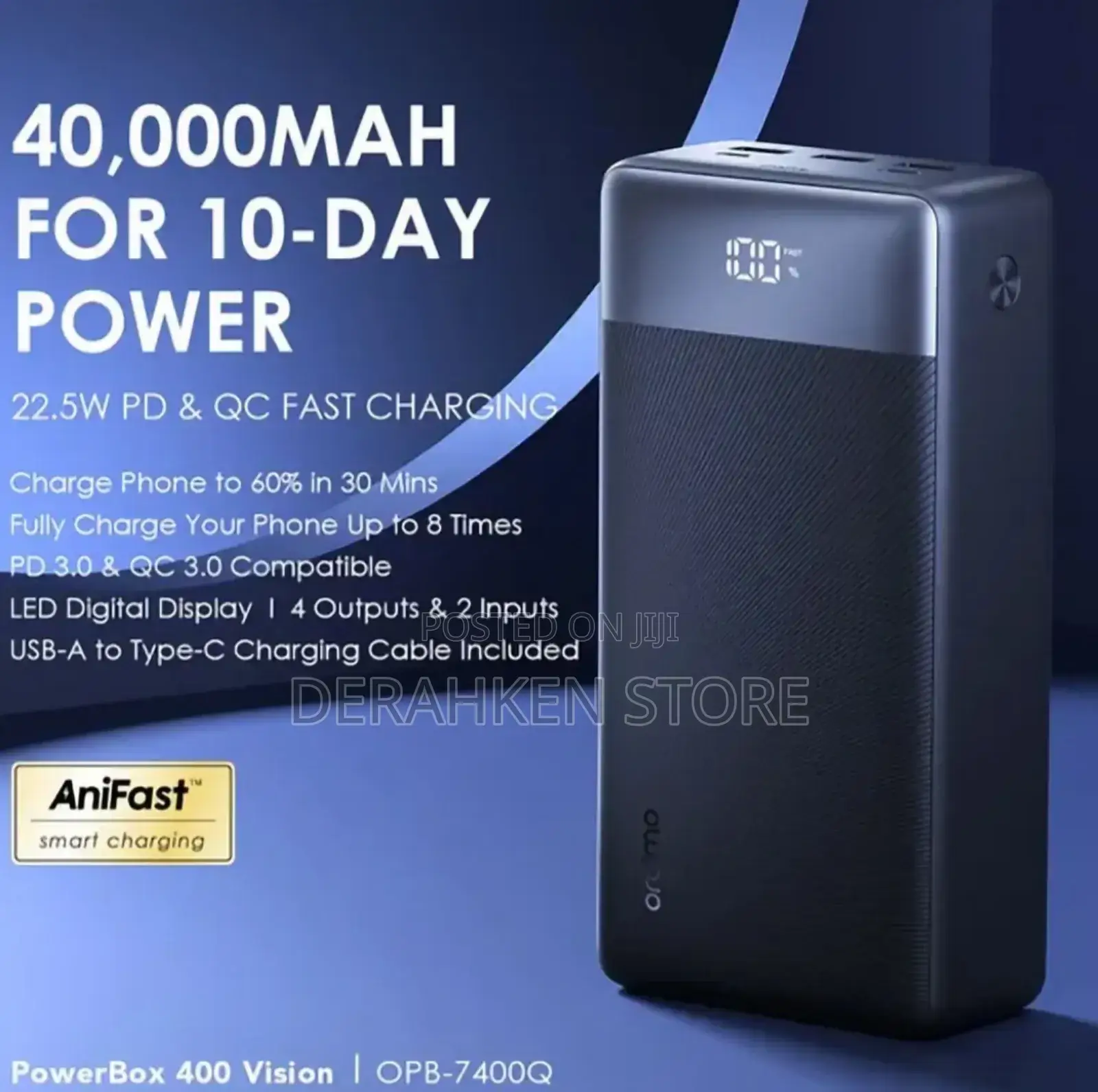 Oraimo Powerbox 400 Vision 40000mah 22.5w Power Bank