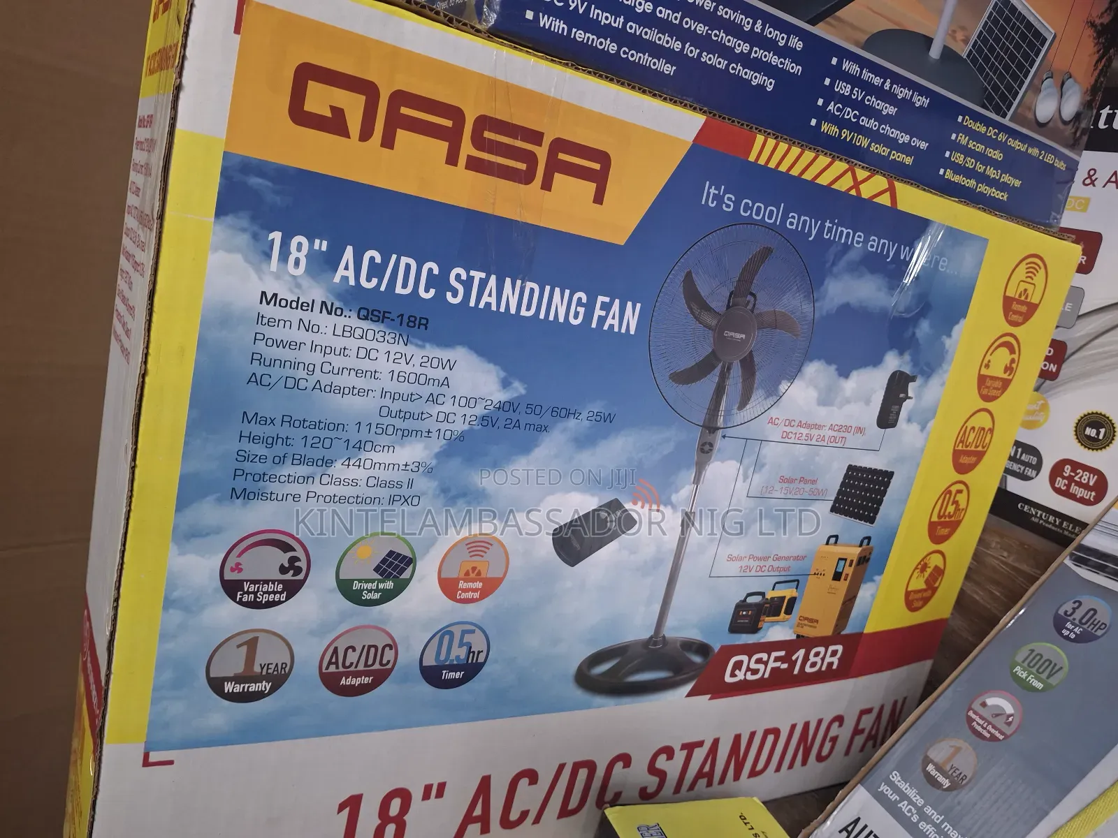 Qasa Standing Fan 18" AC/DC
