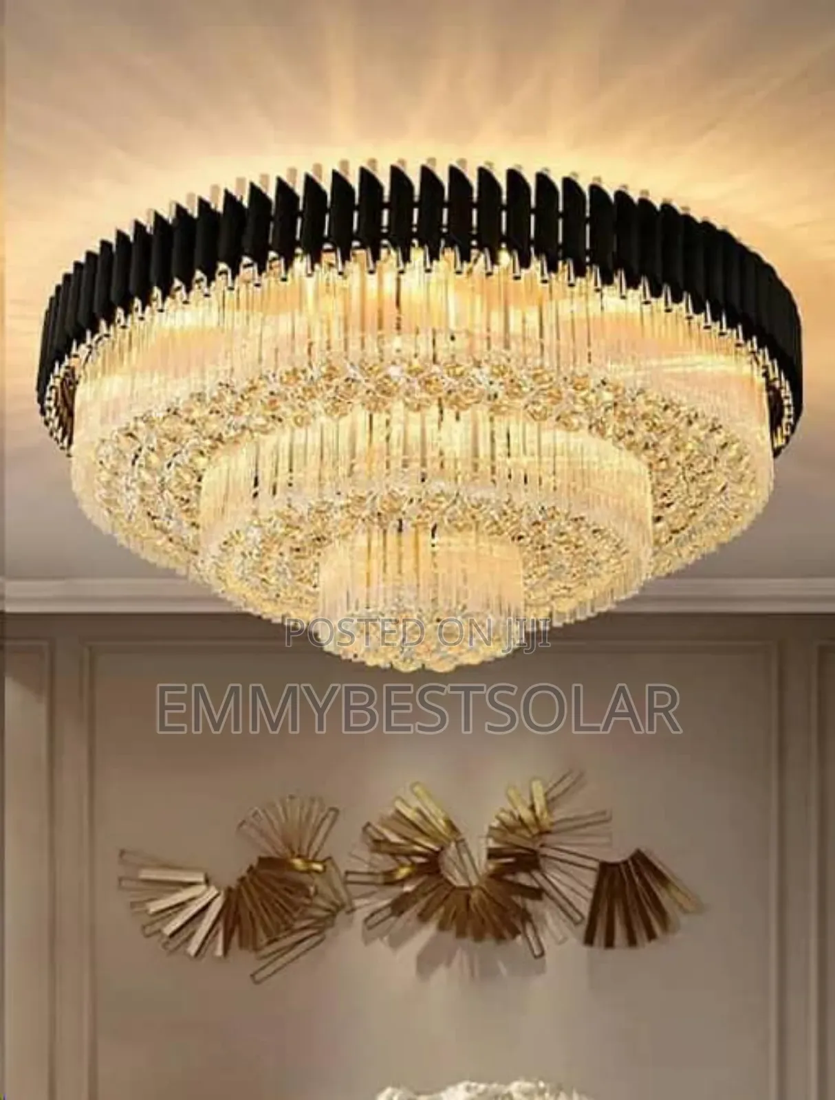 600mm Crystal Beads Chandelier Ceiling Light