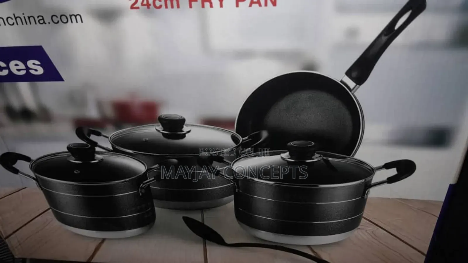 Smp 8pcs Non Stick Pot Plus Frying-pan And Spoon-np 01