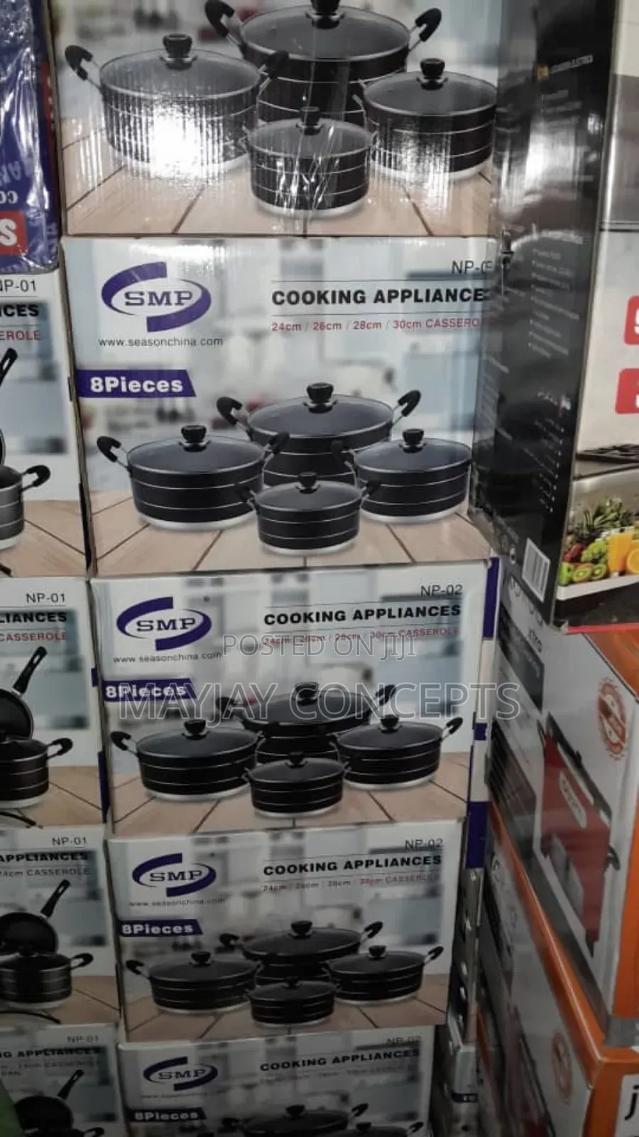 SMP 8pcs Non Stick Pot