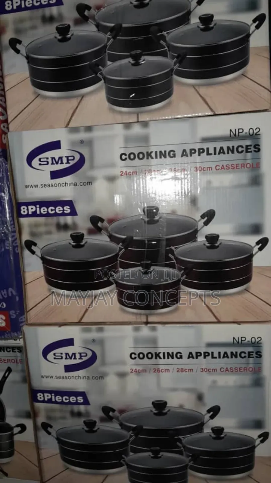 SMP 8pcs Non Stick Pot