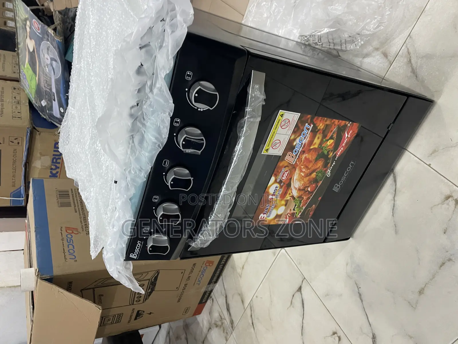 Easy-to-Clean Boscon 3+1 Gas Cooker (BOS-GSS500)