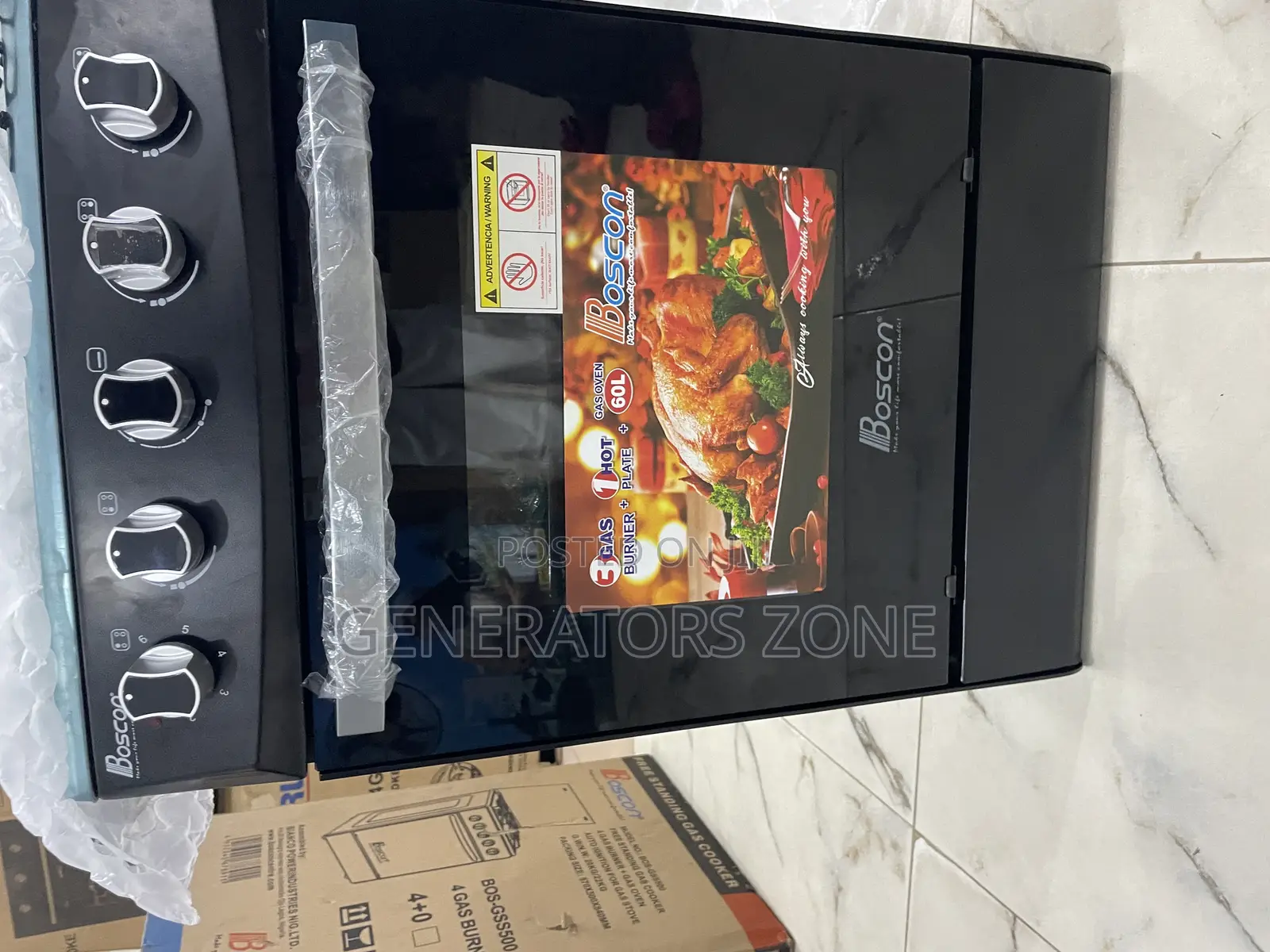 Spacious Boscon 3+1 Gas Cooker (BOS-GSS500)