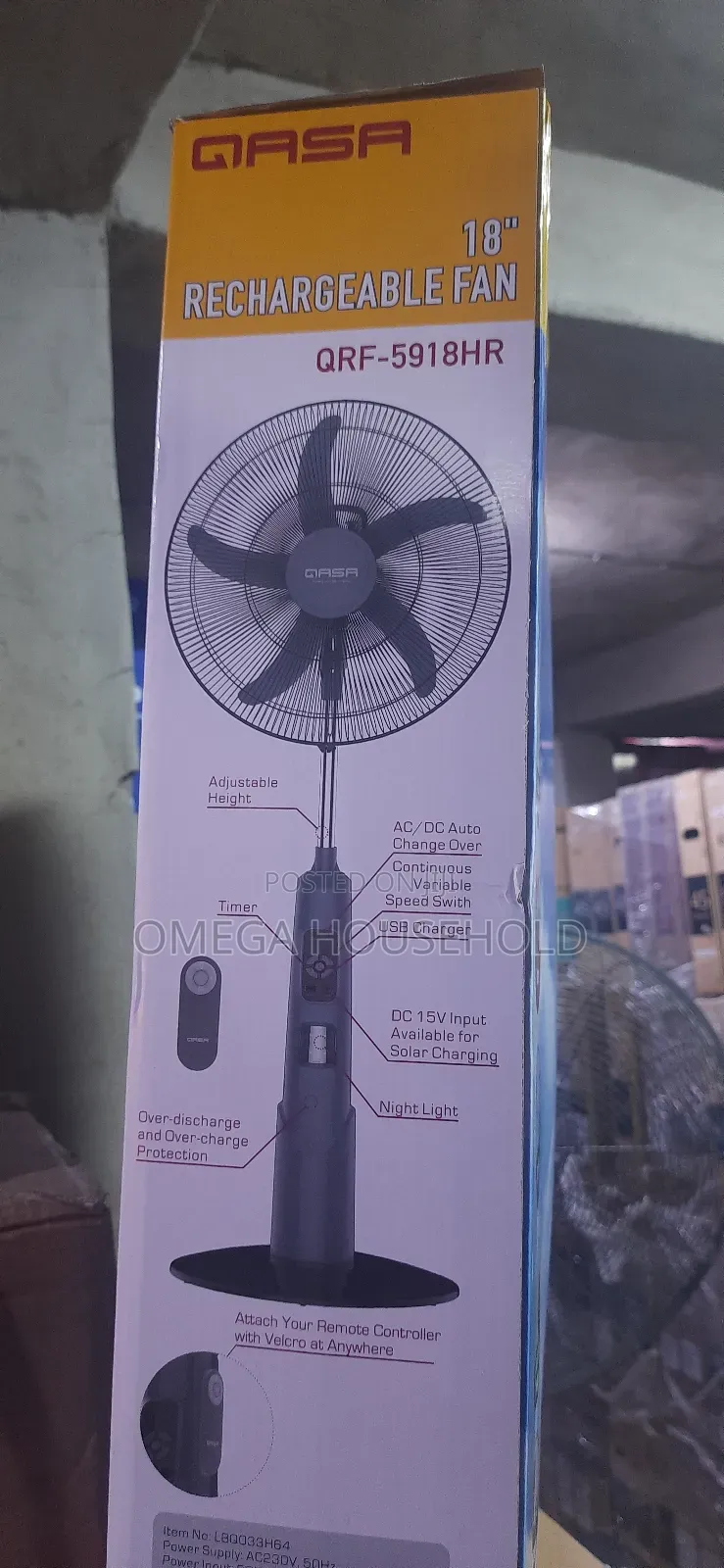 Qasa Rechargeable Fan