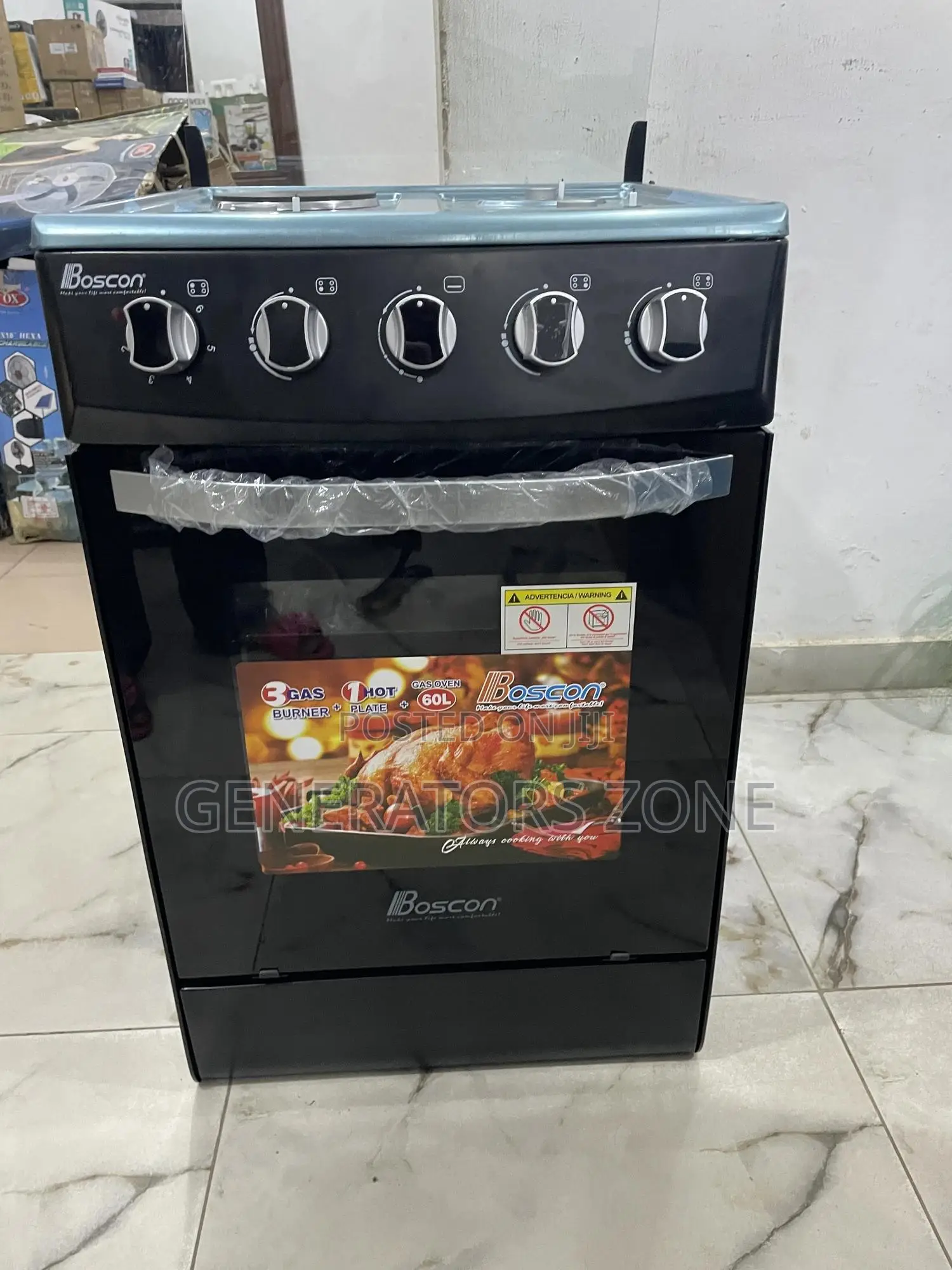 Cast Iron Boscon 3+1 Gas Cooker (BOS-GSS500)