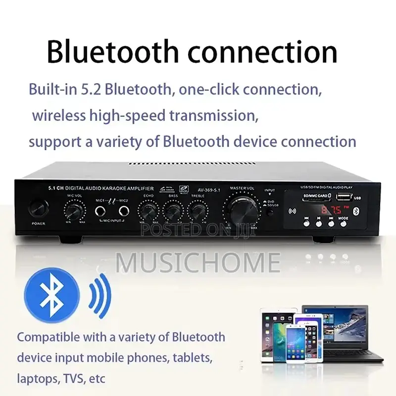 Portable Powerful Ceiling/Wall Speaker Amp With Bluetooth