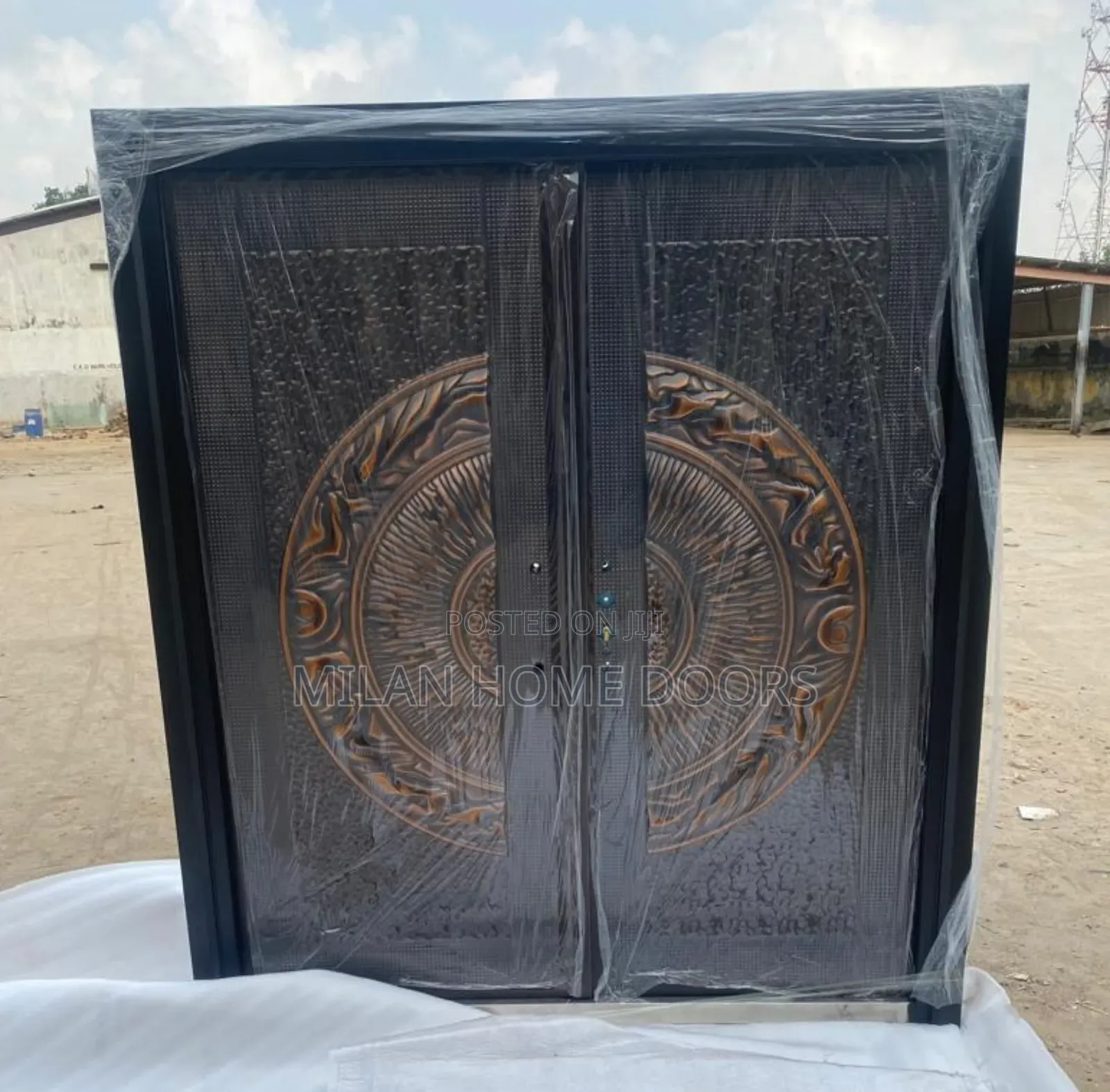 2.1m by 1.8m Copper Cast Security Door