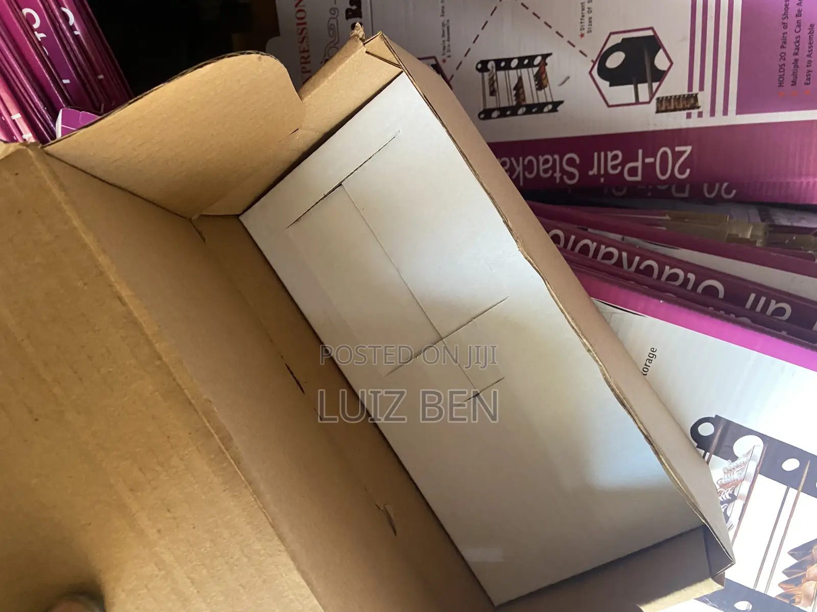 Different Sizes of Neat Cartons and Boxes
