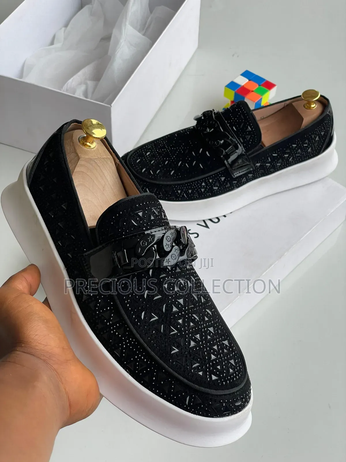 White Sole, Top Stone Loius Vuitton Loafers