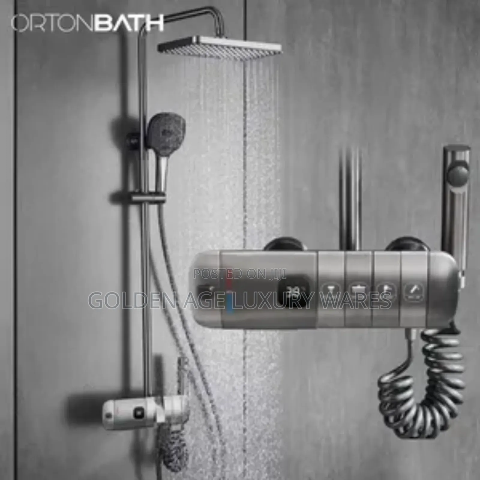 Grey Piano Thermostatic Shower 1
