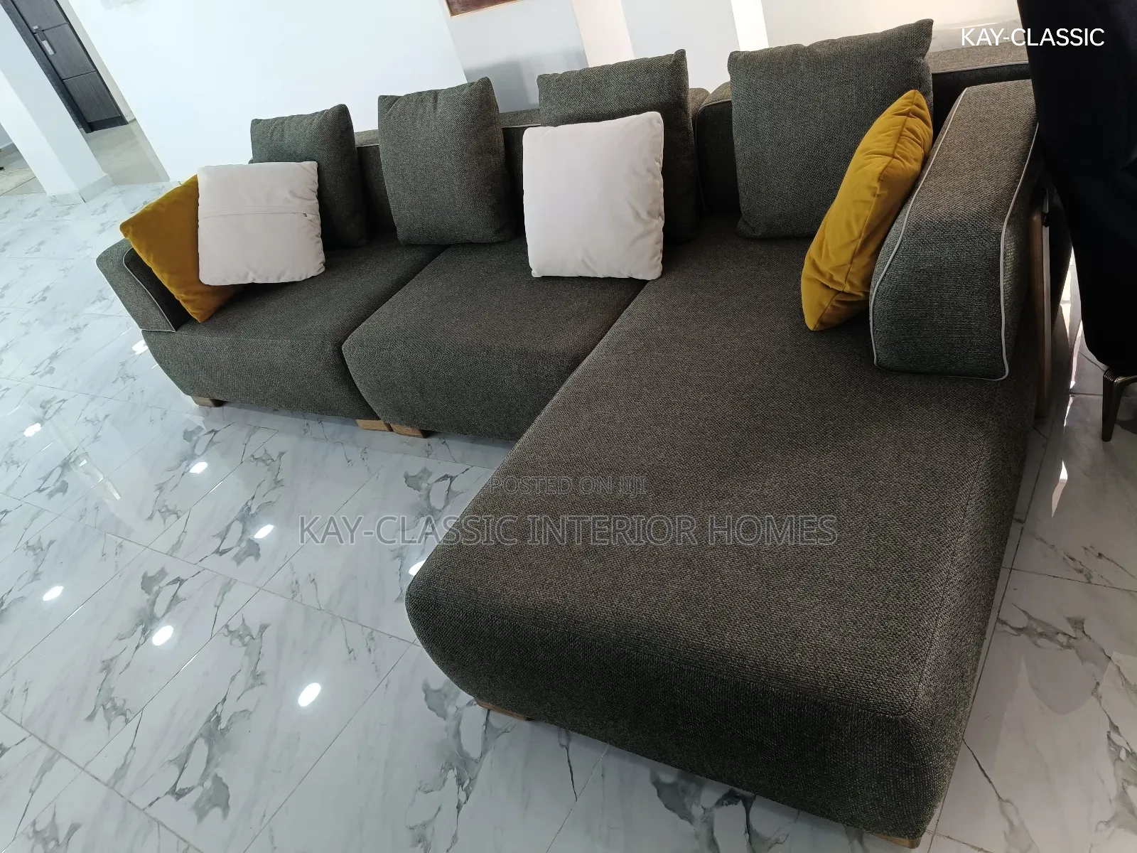 Fabric L Shape Sofa, Turkish Product And Good Quality