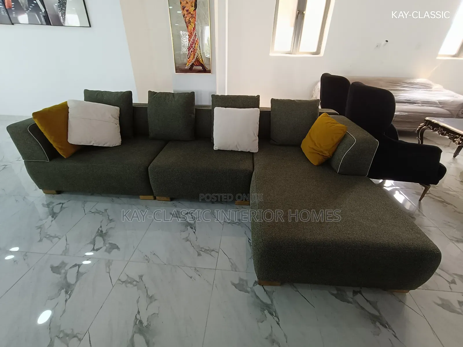 Fabric L Shape Sofa, Turkish Product And Good Quality