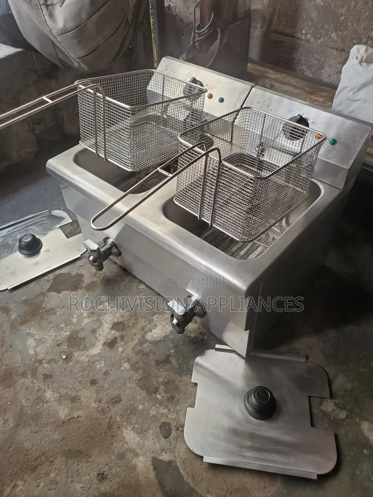 Industrial Double Deep Fryer Heavy-Duty Electric Deep Fryer