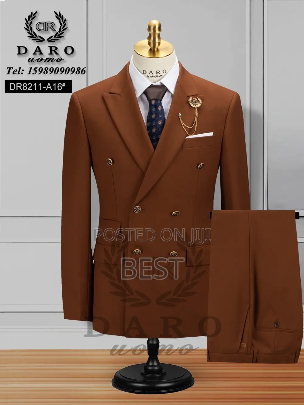 Double Brested Turkish Suits With Gold Bottens