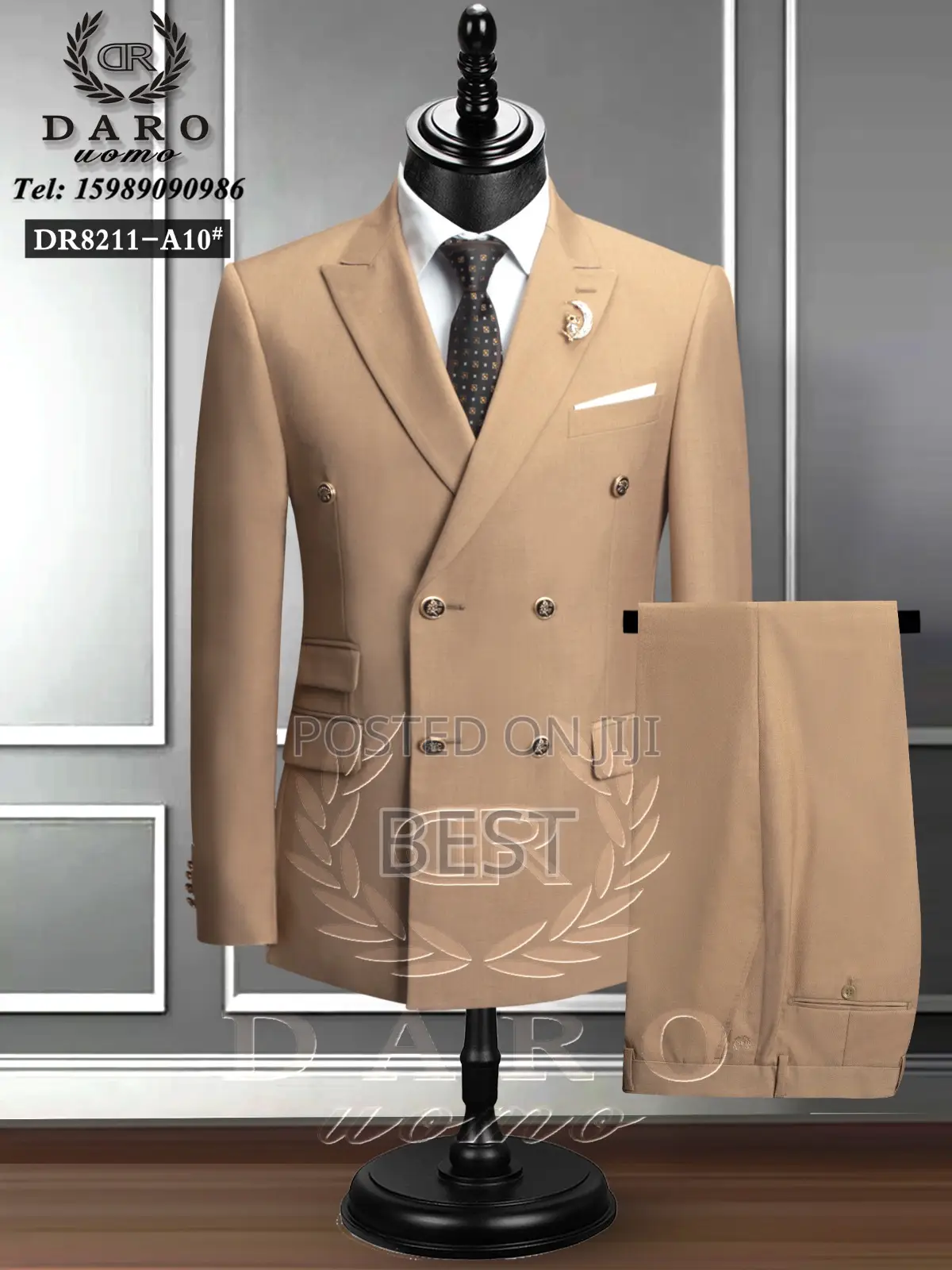 Double Brested Turkish Suits With Gold Bottens
