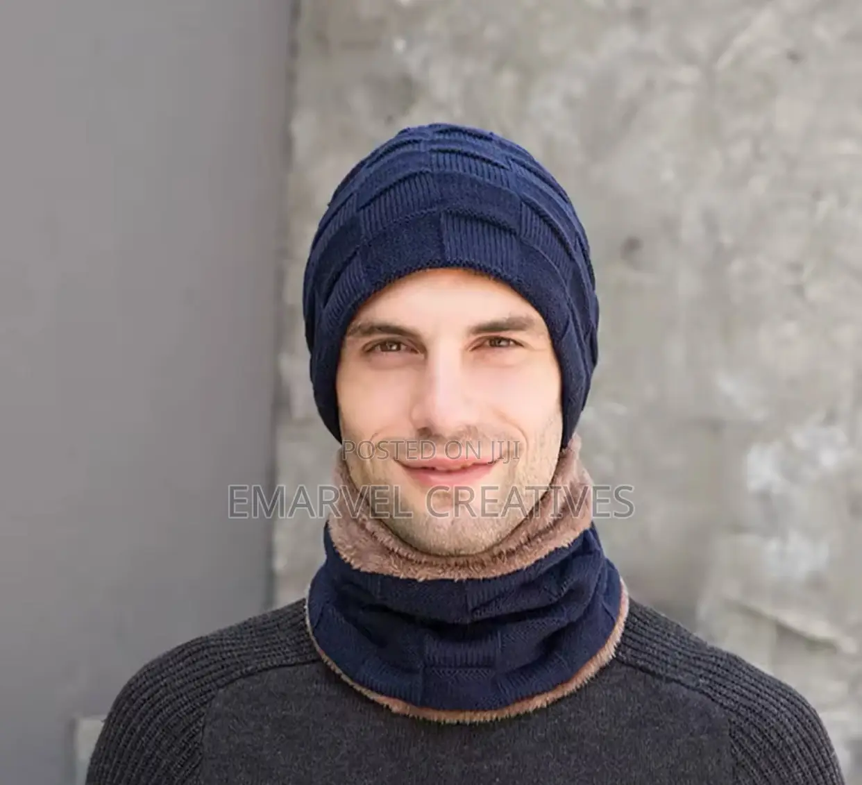 Winter Beanie Hats Scarf Set Warm Knit Hat Cap Neck Warmer