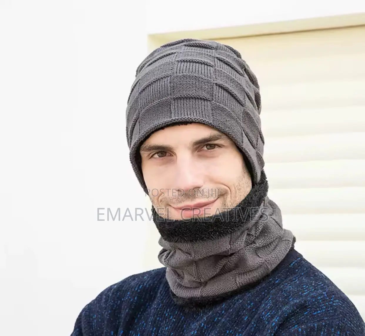 Winter Beanie Hats Scarf Set Warm Knit Hat Cap Neck Warmer