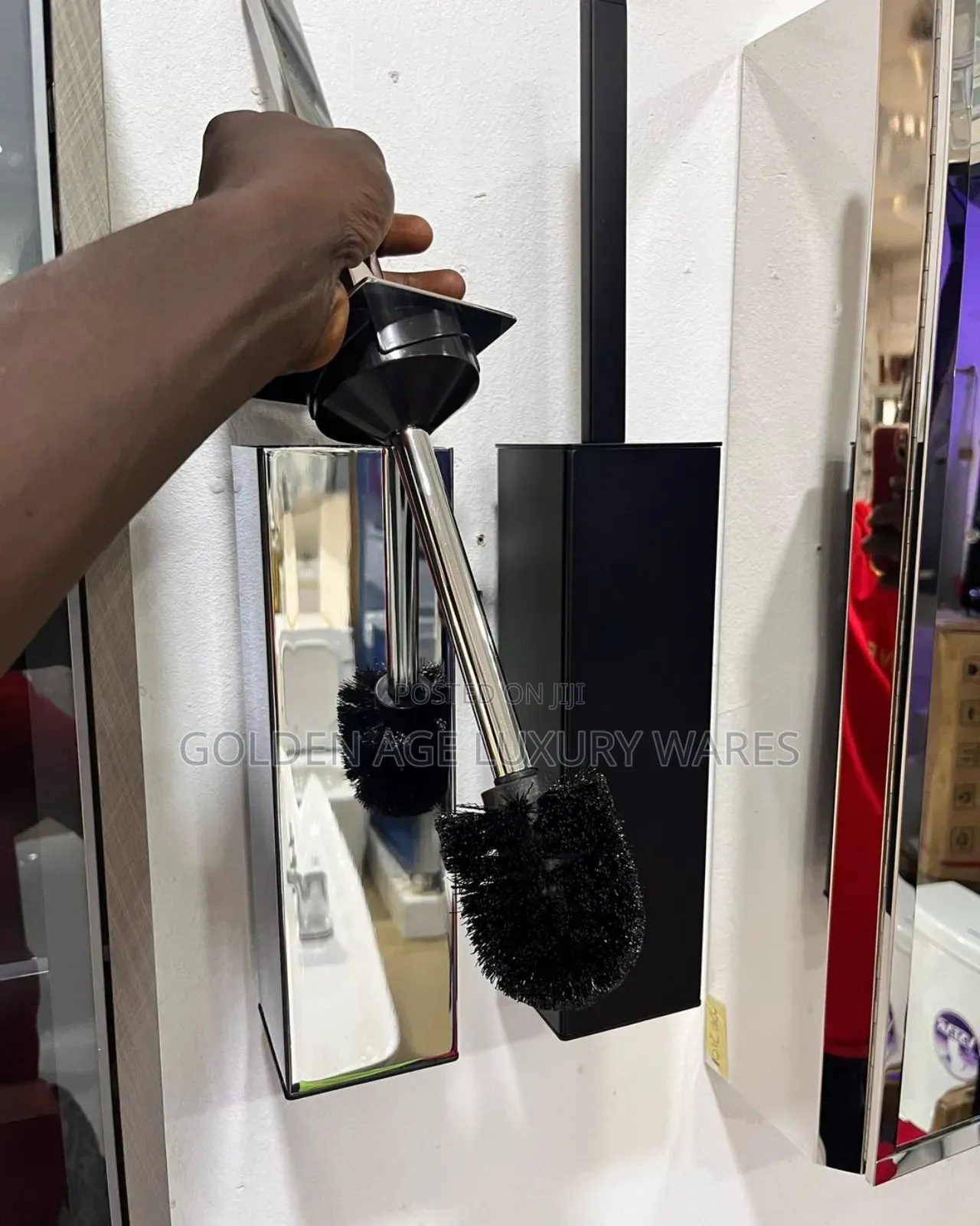 Square Wall Hung Toilet Brush