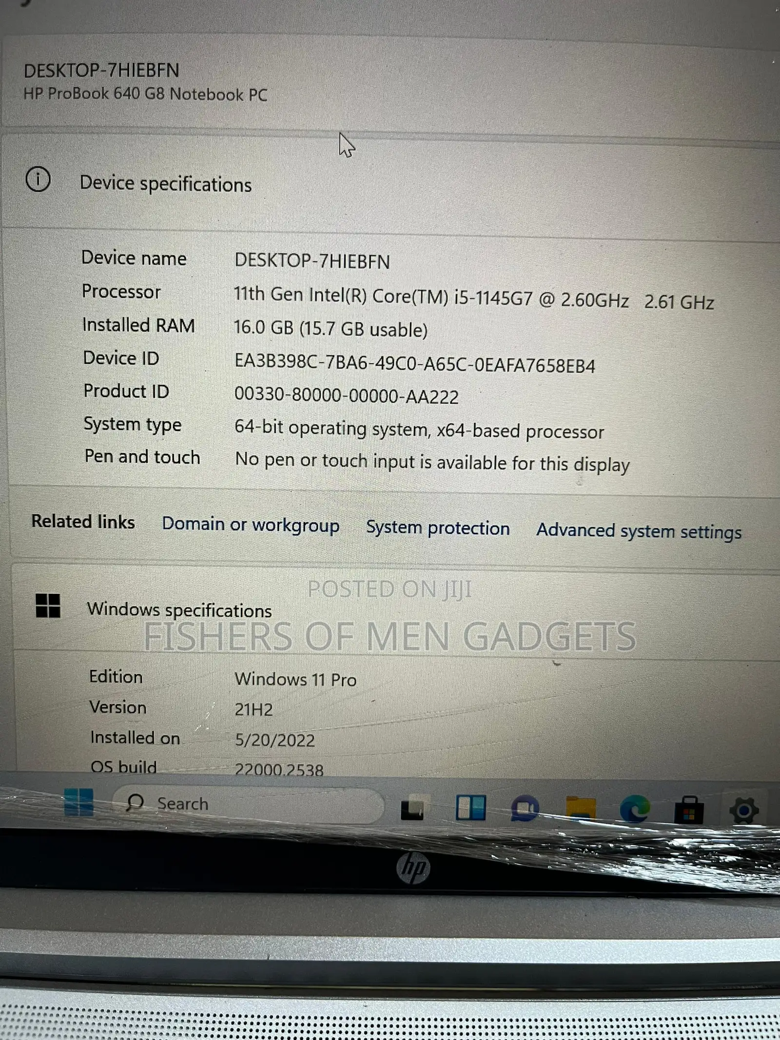 New Laptop HP ProBook 640 G8 16GB Intel Core I5 SSD 256GB