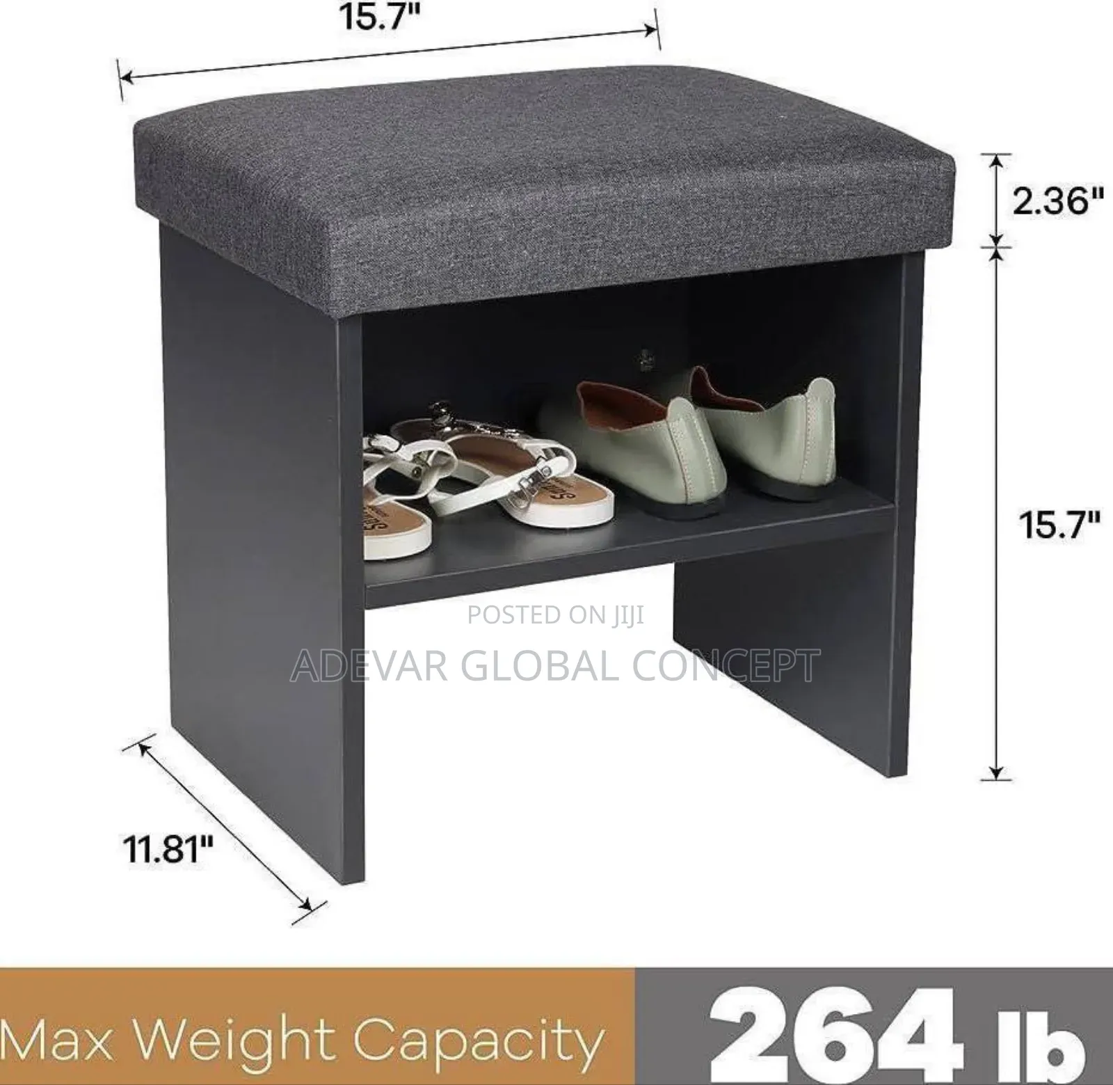 Heavy Duty 2 Tiers Shoe Bench Stool Seat