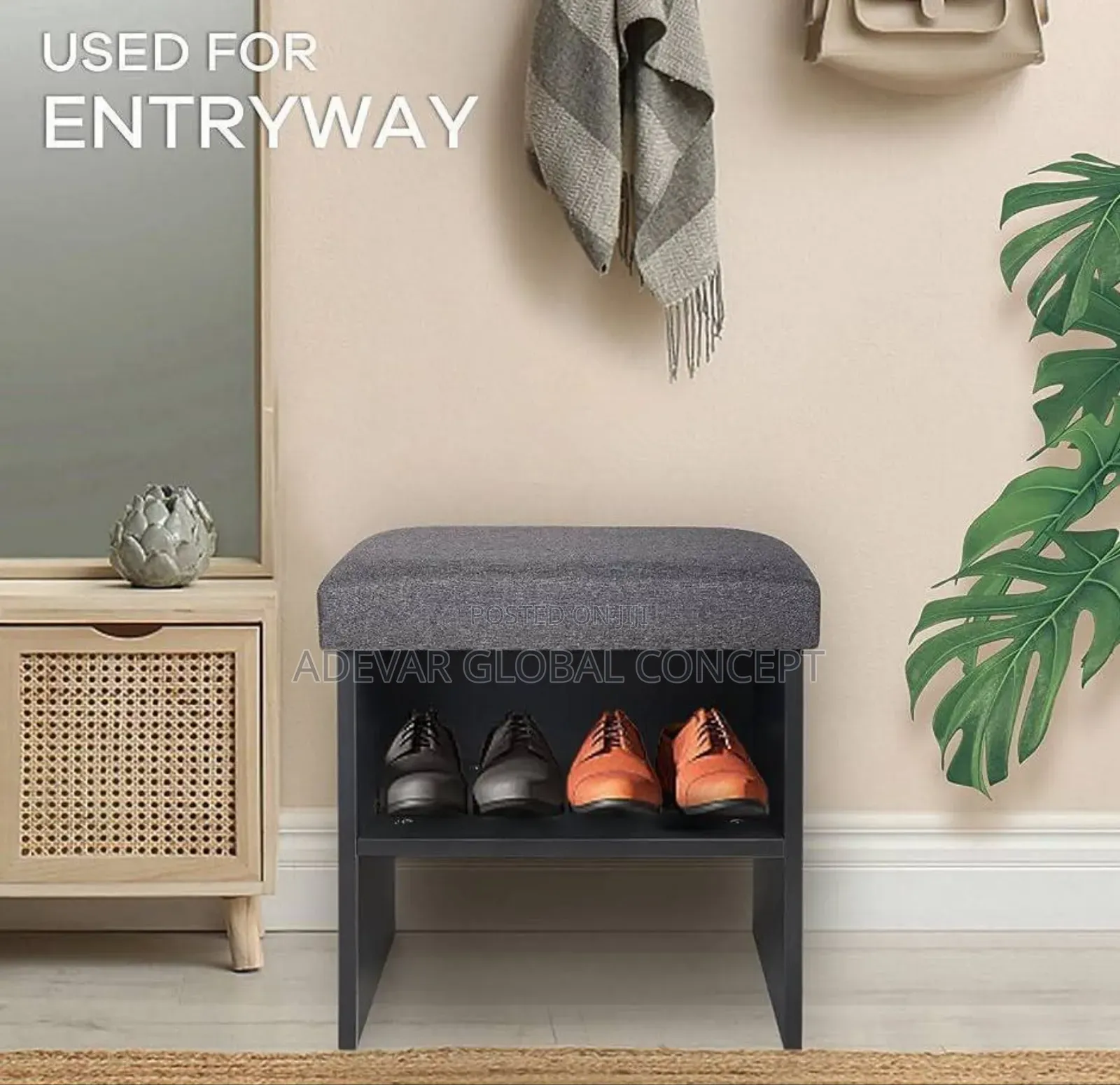 Heavy Duty 2 Tiers Shoe Bench Stool Seat