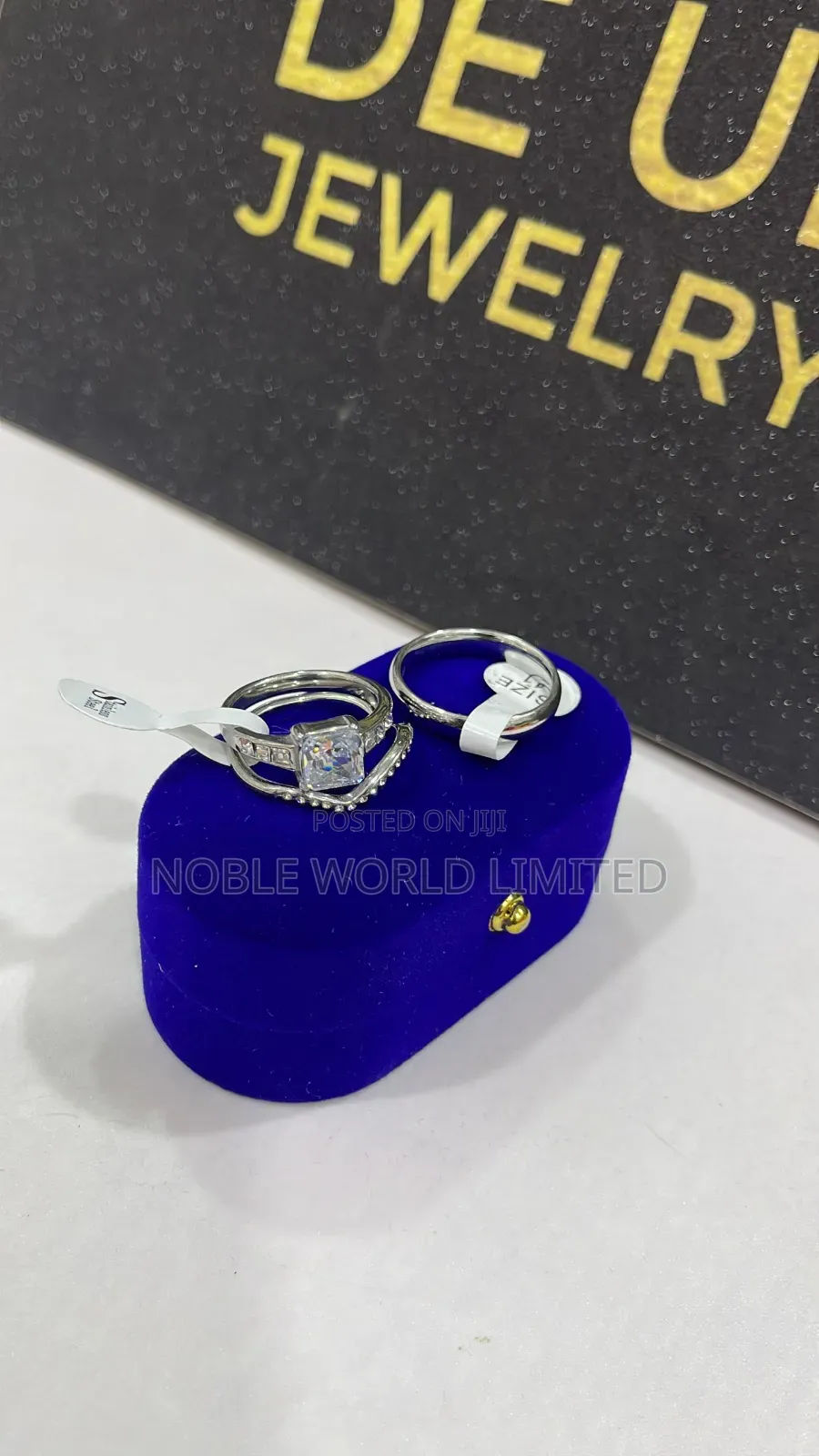 Highly Durable Silver Proposal/Wedding Rings