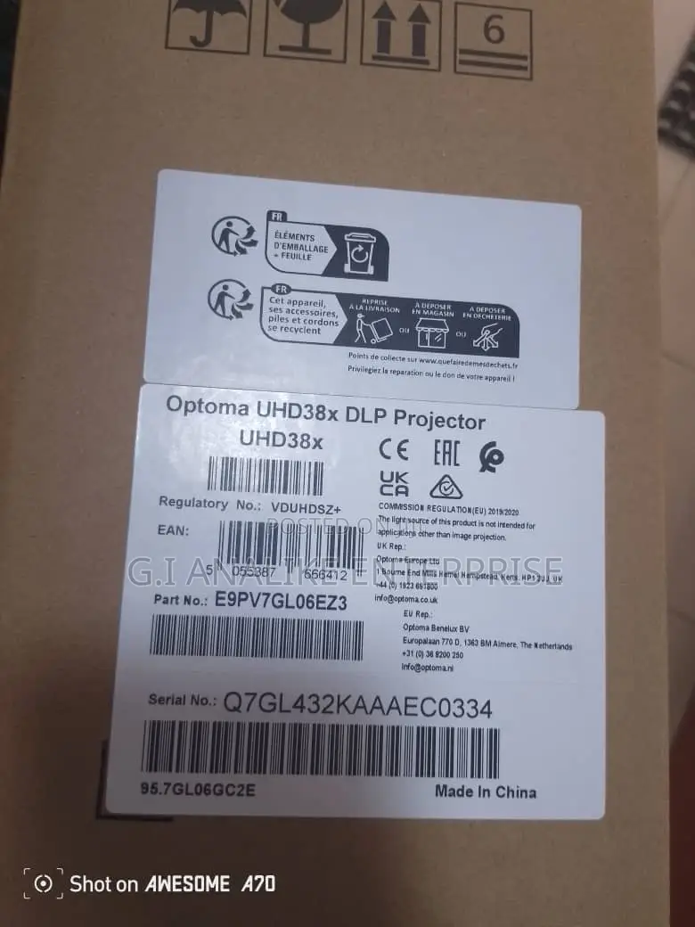Optoma Uhd38x 4000 Lumens Gaming/Entertainment Projector