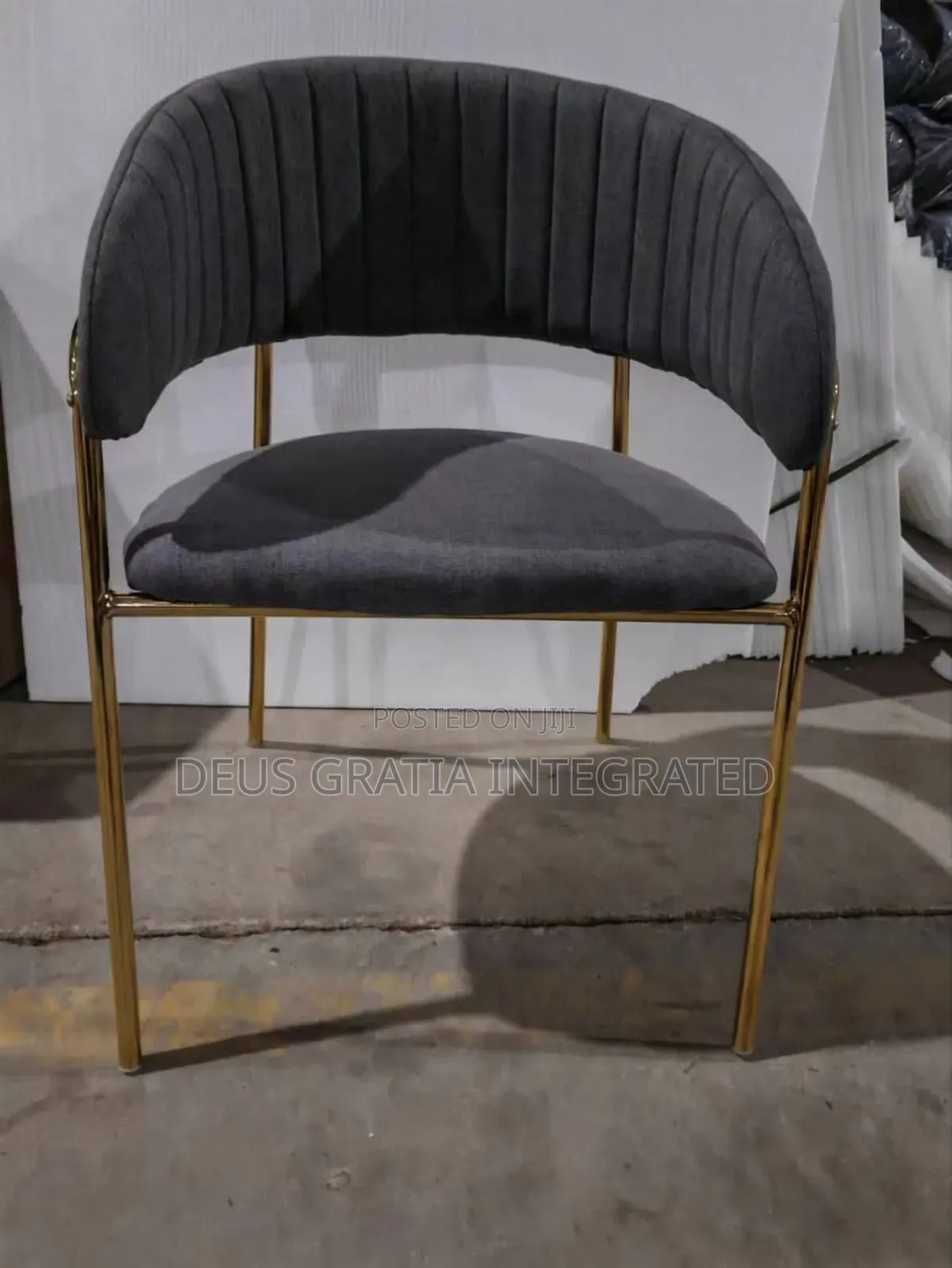 Bar Chair /Dining Chair With Stainless Gold Leg