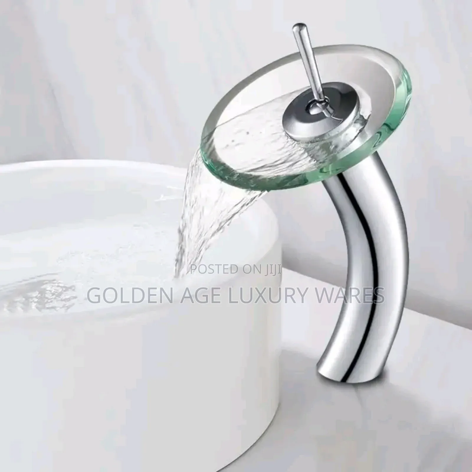 Long Glass Waterfall Basin Mixer