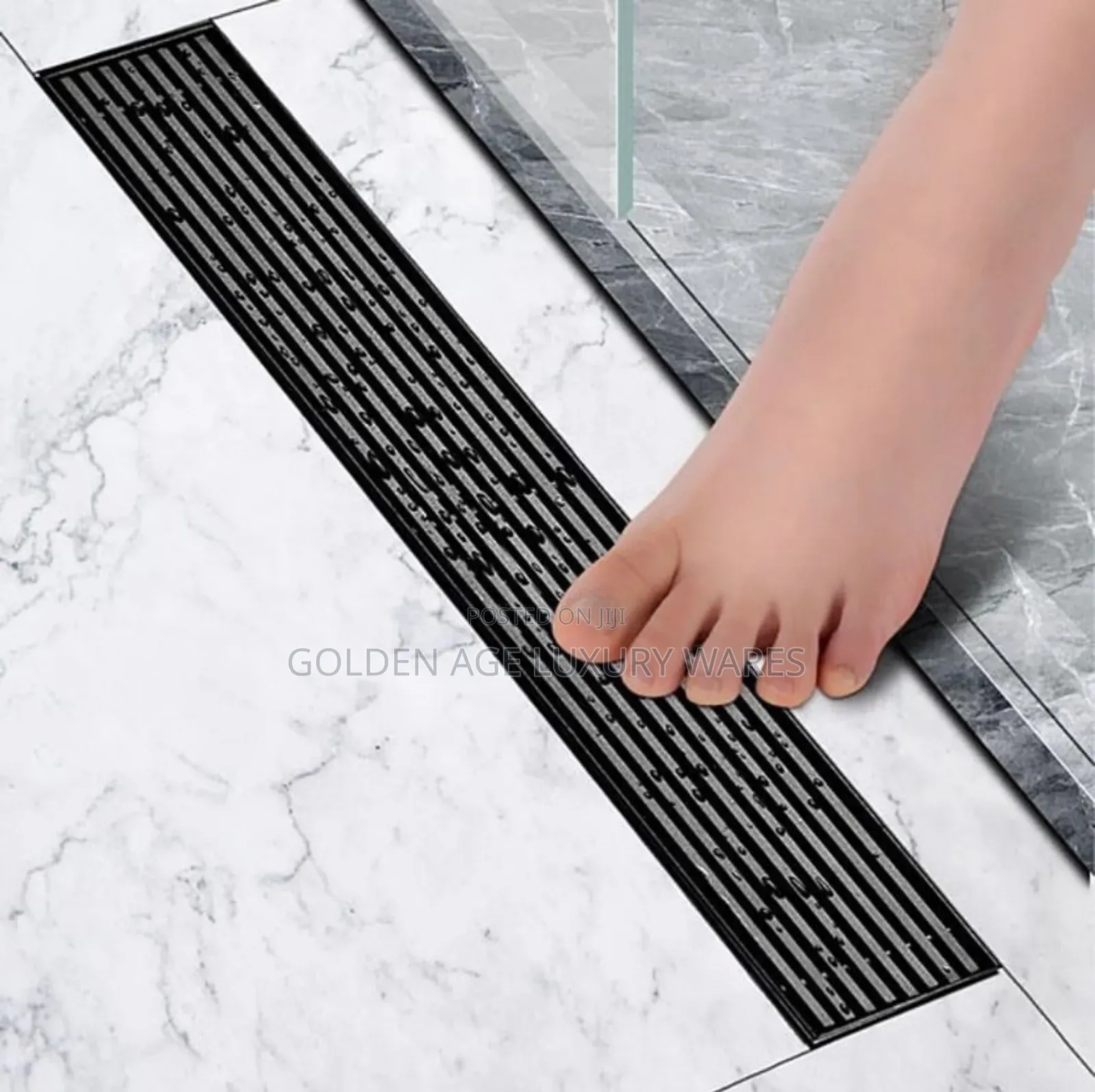 60cm Linear Drain Black 1