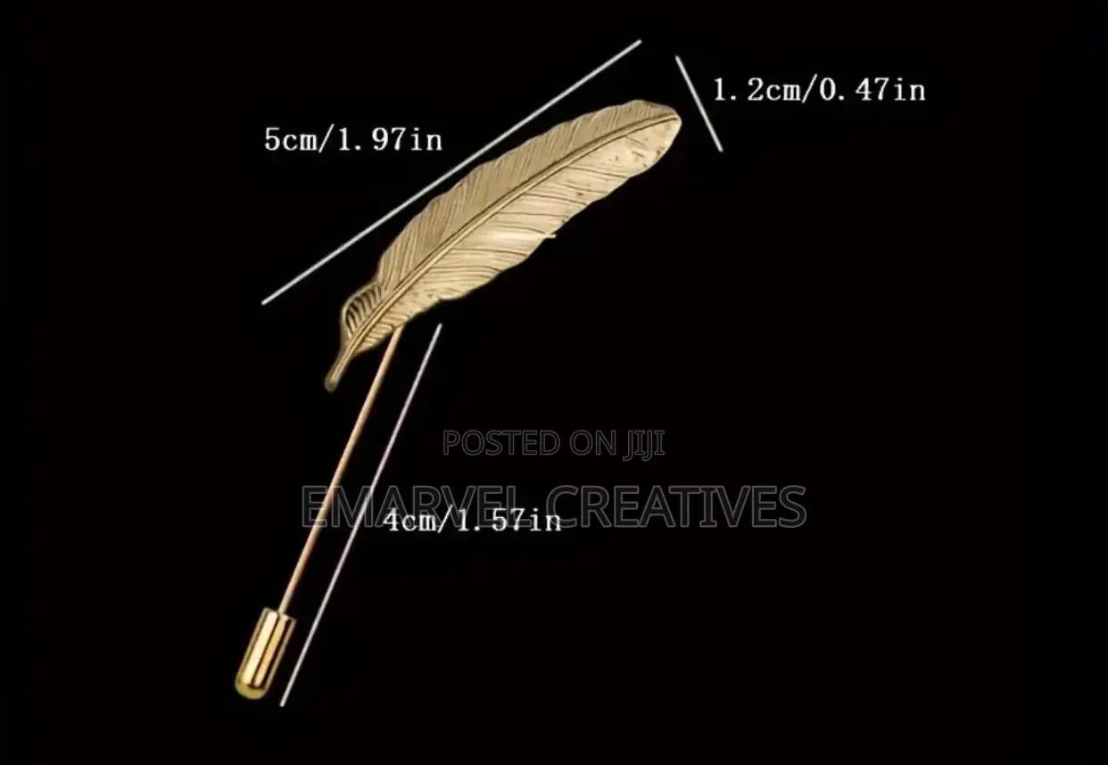 1PC Elegant Men's Feather Lapel Pin, Alloy Brooch