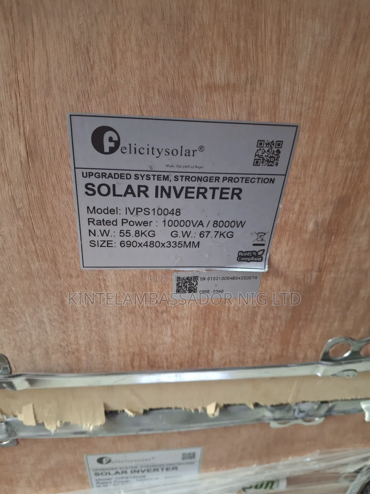 Felicity Hone Solar Inverter -10vahm/48v