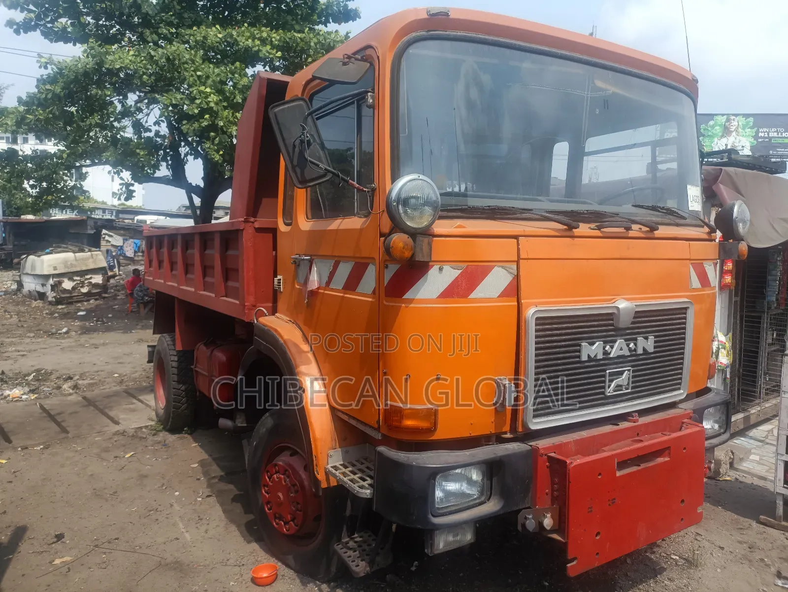 Man Diesel Tipper 6 Tyres 2000 Orange