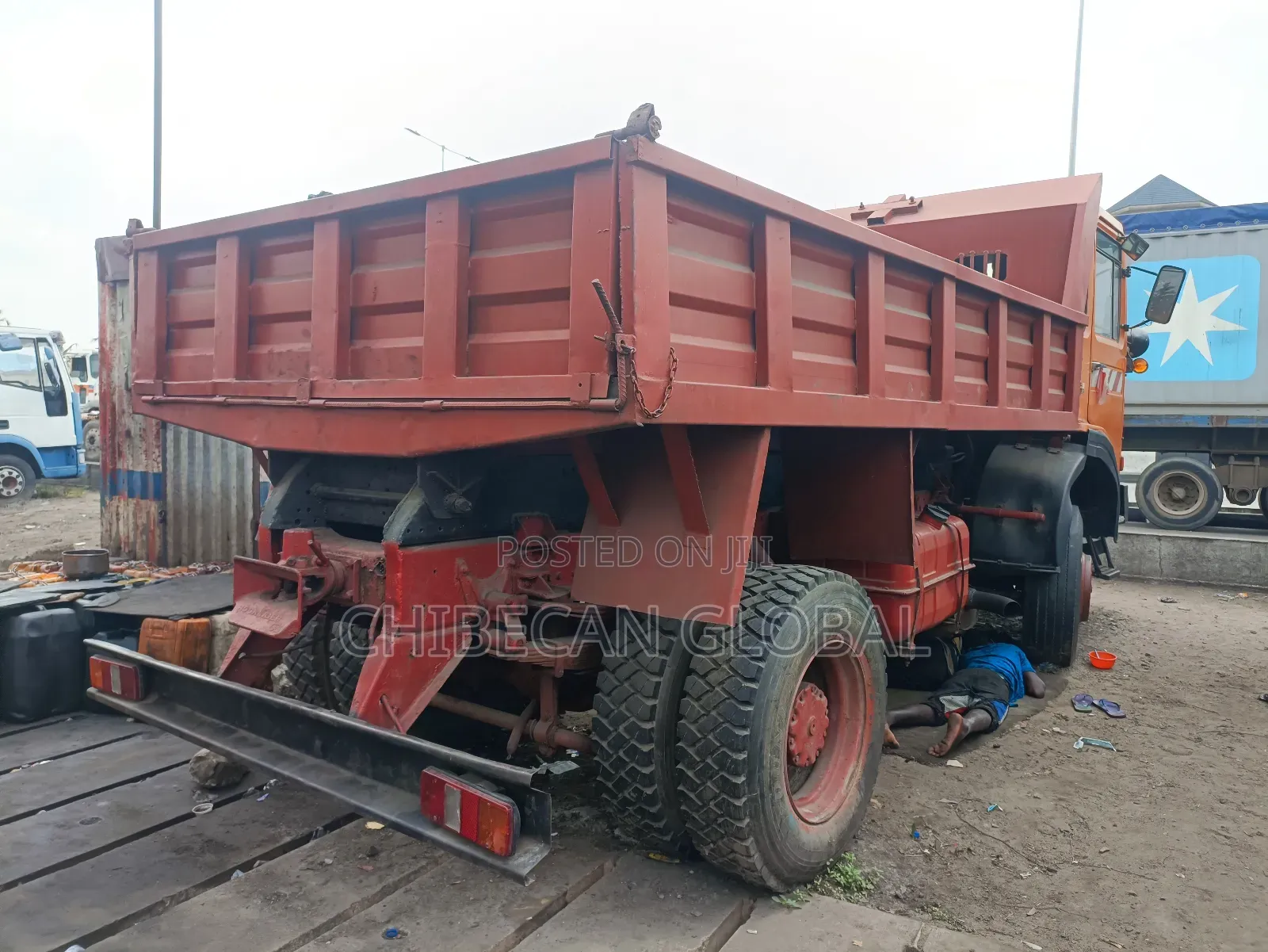 Man Diesel Tipper 6 Tyres 2000 Orange