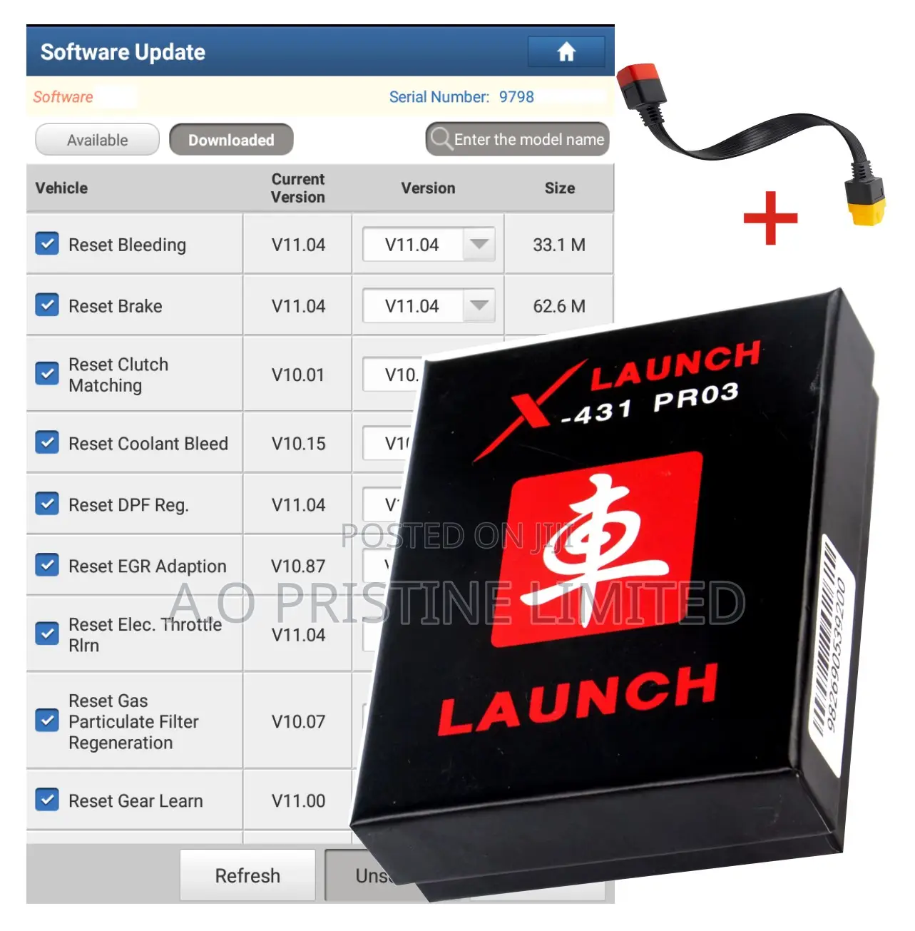 Launch Dbscar for Diagzone Pro