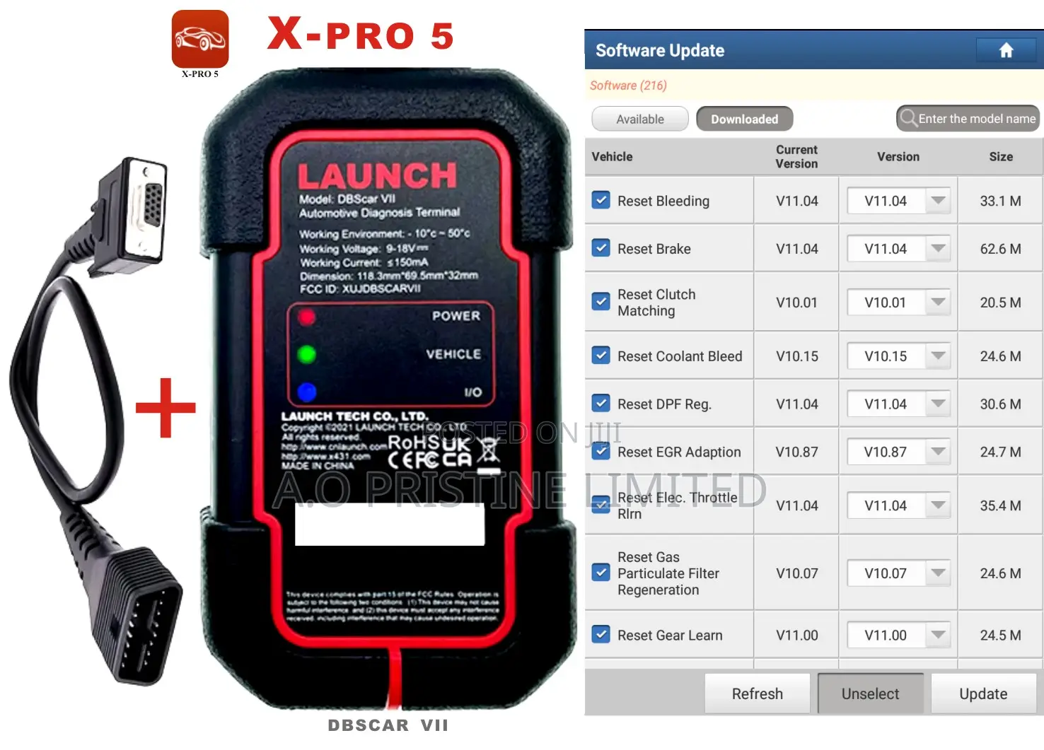 Launch Dbscar 7 for Xpro 5