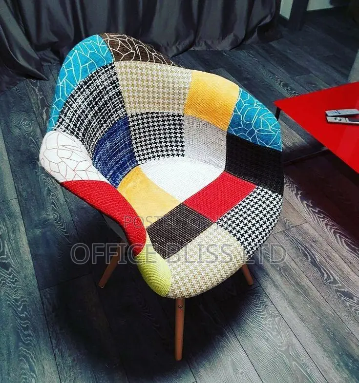 Patch Fabric Restaurant / Dinning Chair With Armrest