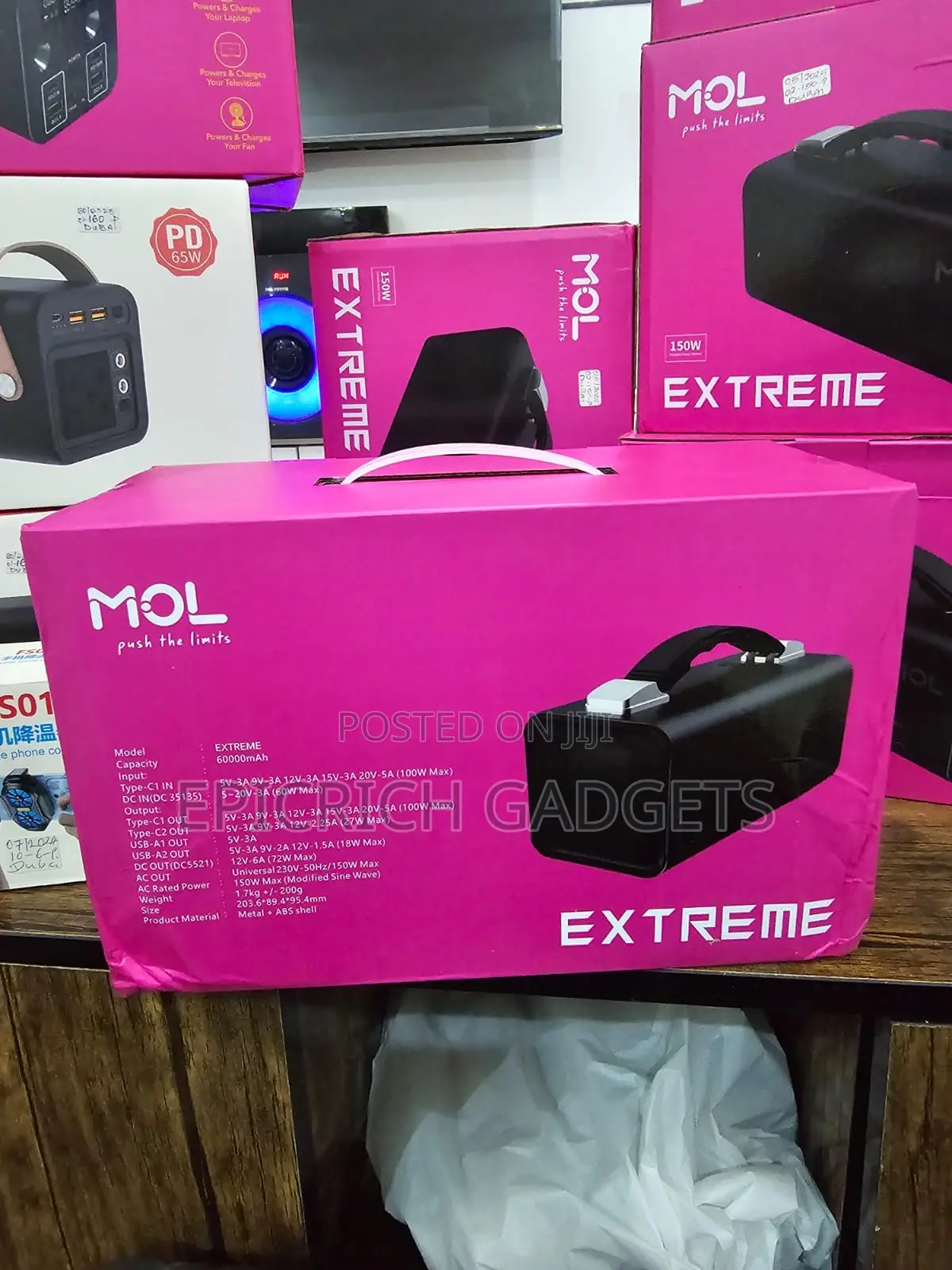 Mol Extreme 60,000mah 150w Power Station With Socket Outlets