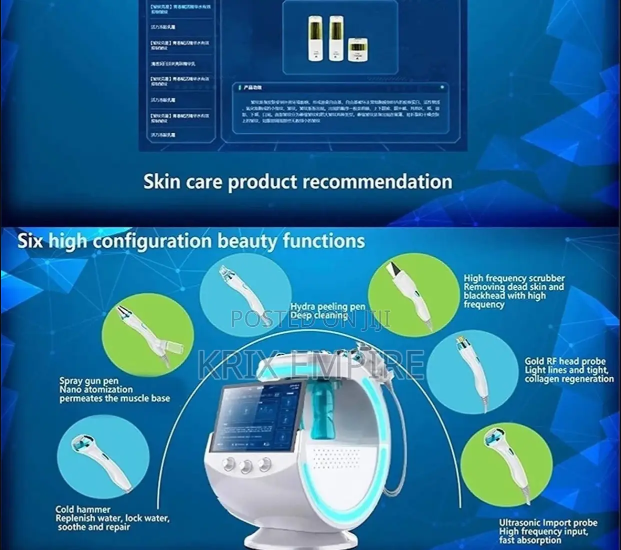 7 in 1 Smart Ice Blue Hydrafacial Machine