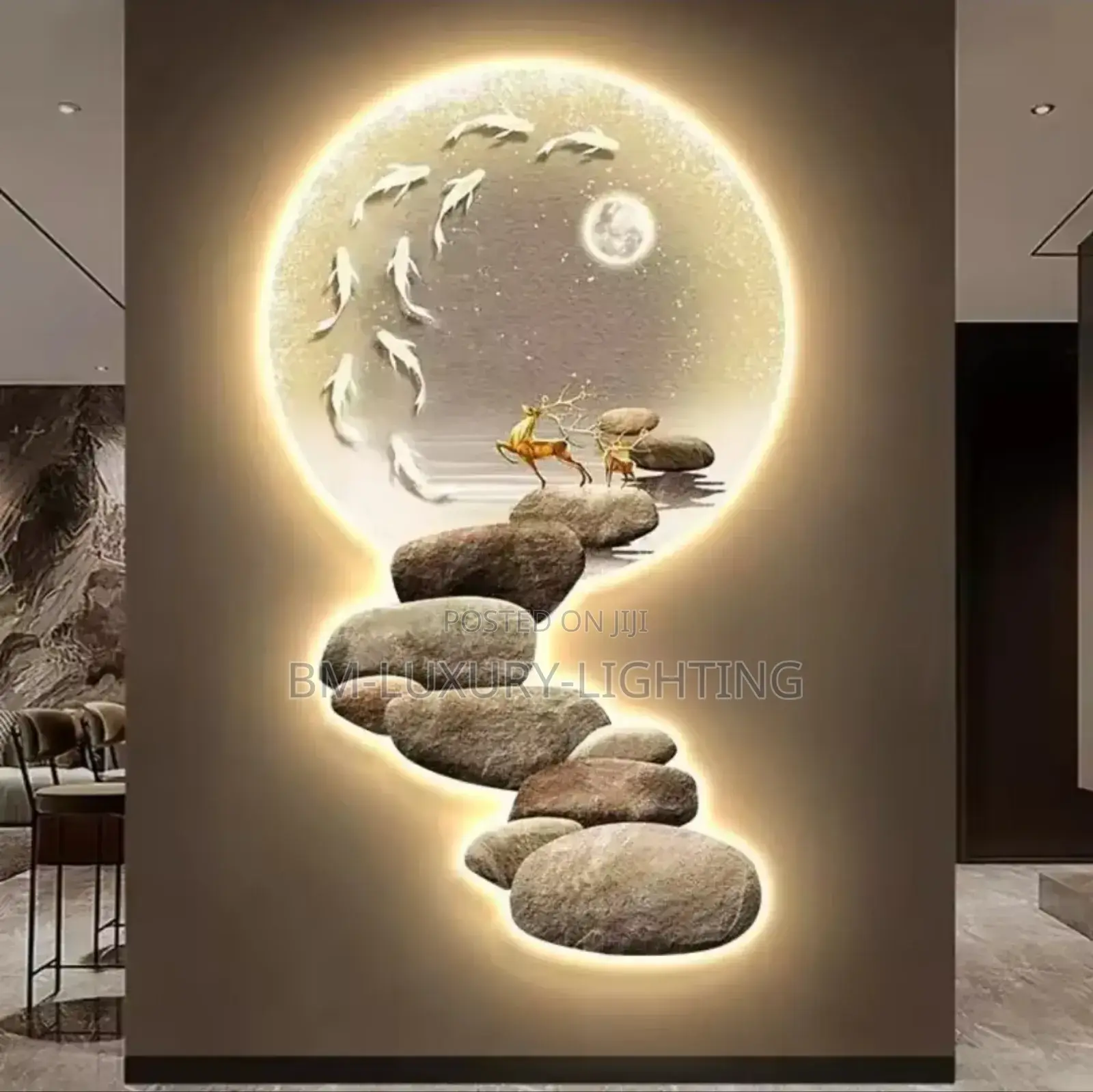 LED Stone Art Designed Luxury Wallframe Light